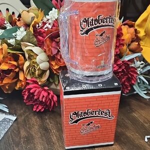 Guinness Oktoberfest Red Mug with Faux Florals